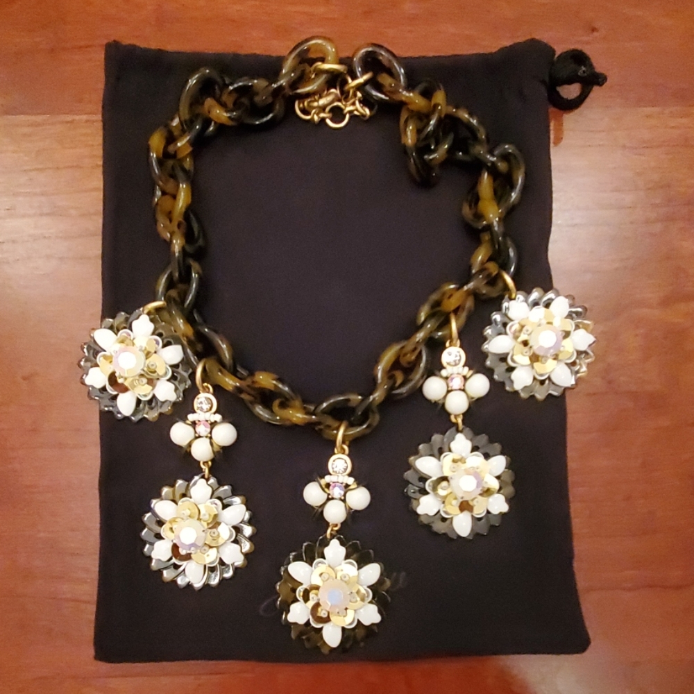 J. Crew tortoise statement necklace